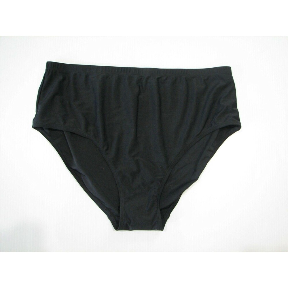 Plus Size Women's Swimsuit Bottoms Full Brief Black 20W